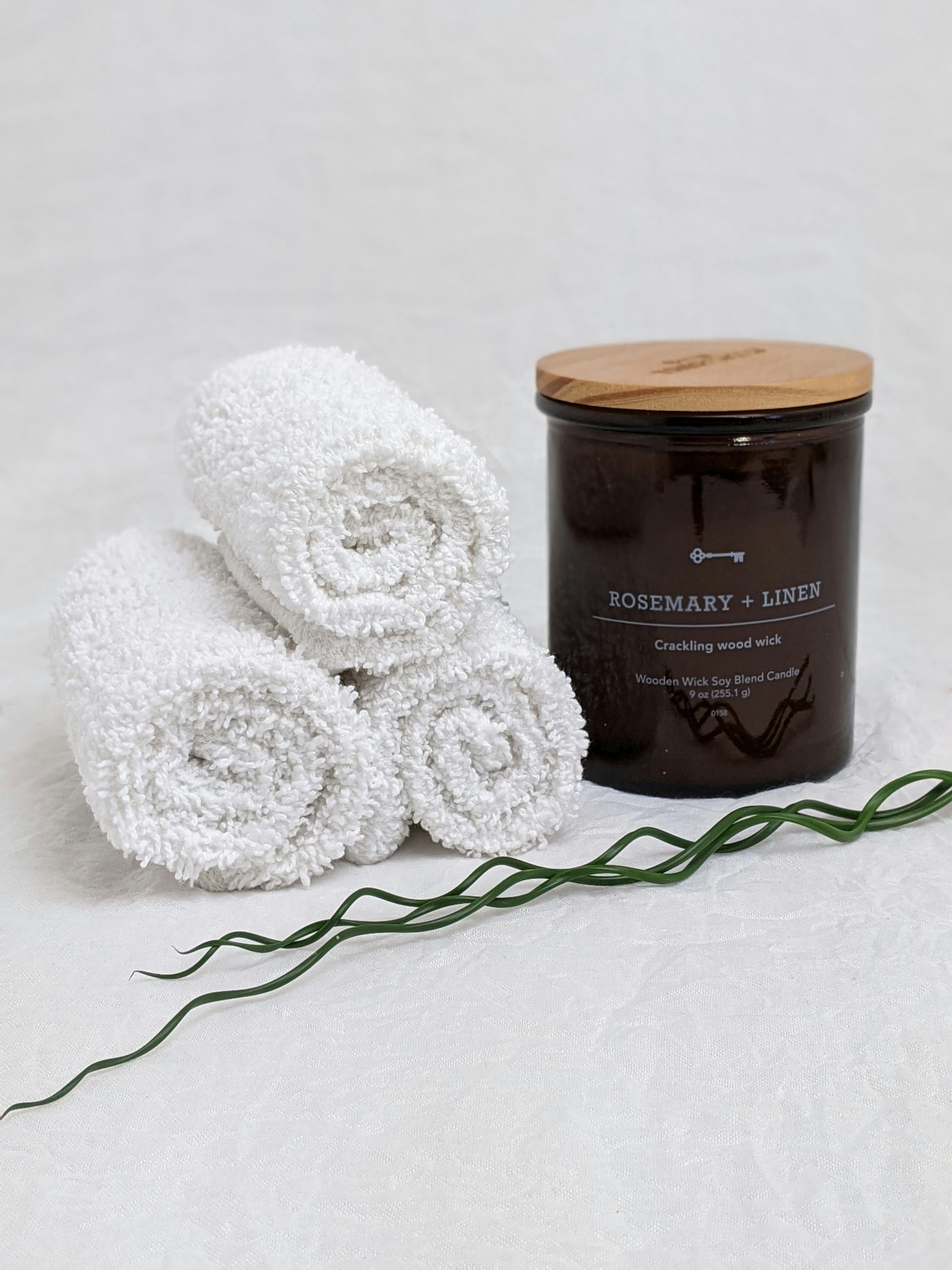 Serviette à l’huile essentielle d’eucalyptus